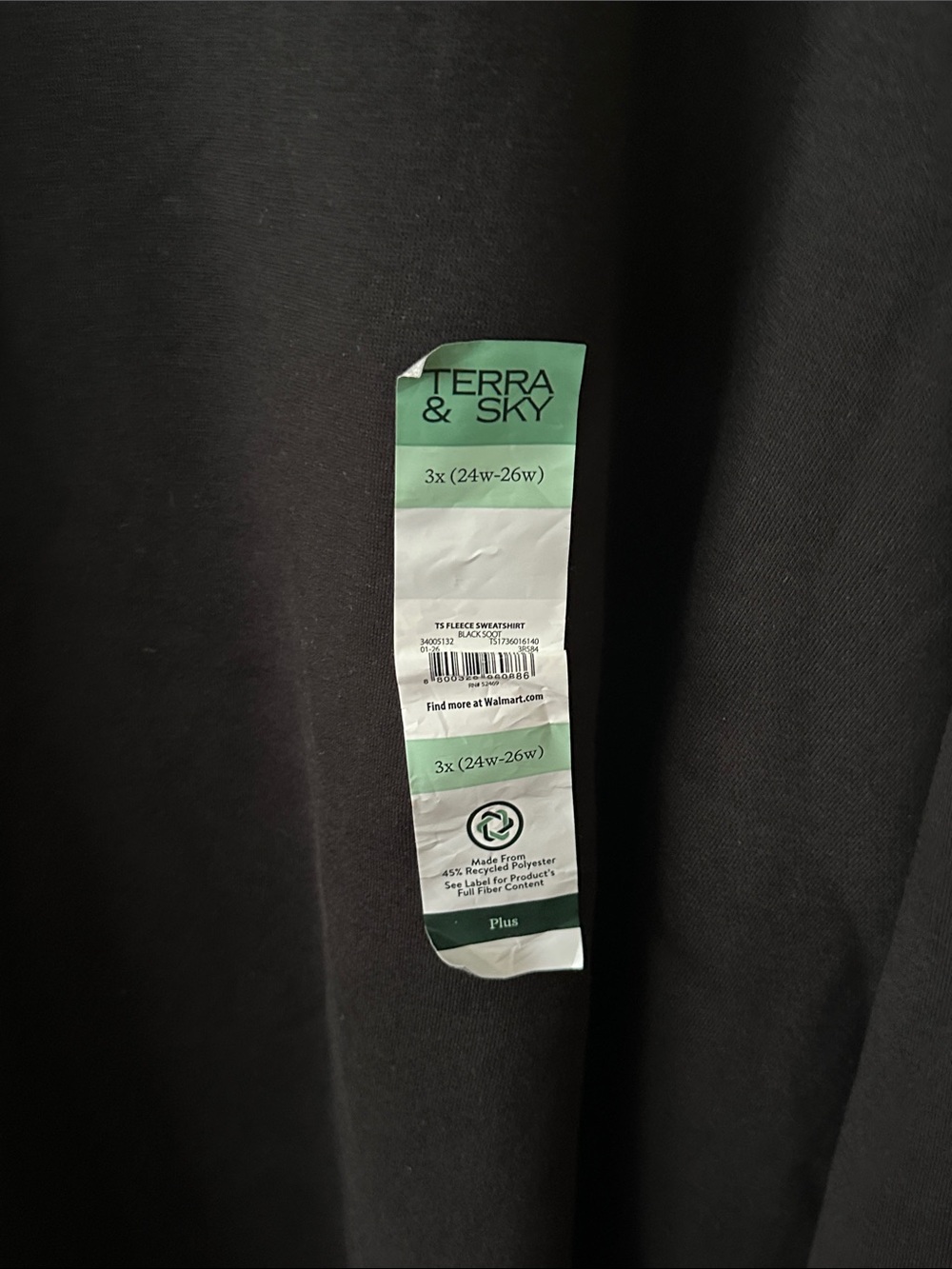 Women's Plus Size Fleece Sweatshirt with Long Sleeves 3X - Picture 6 of 9